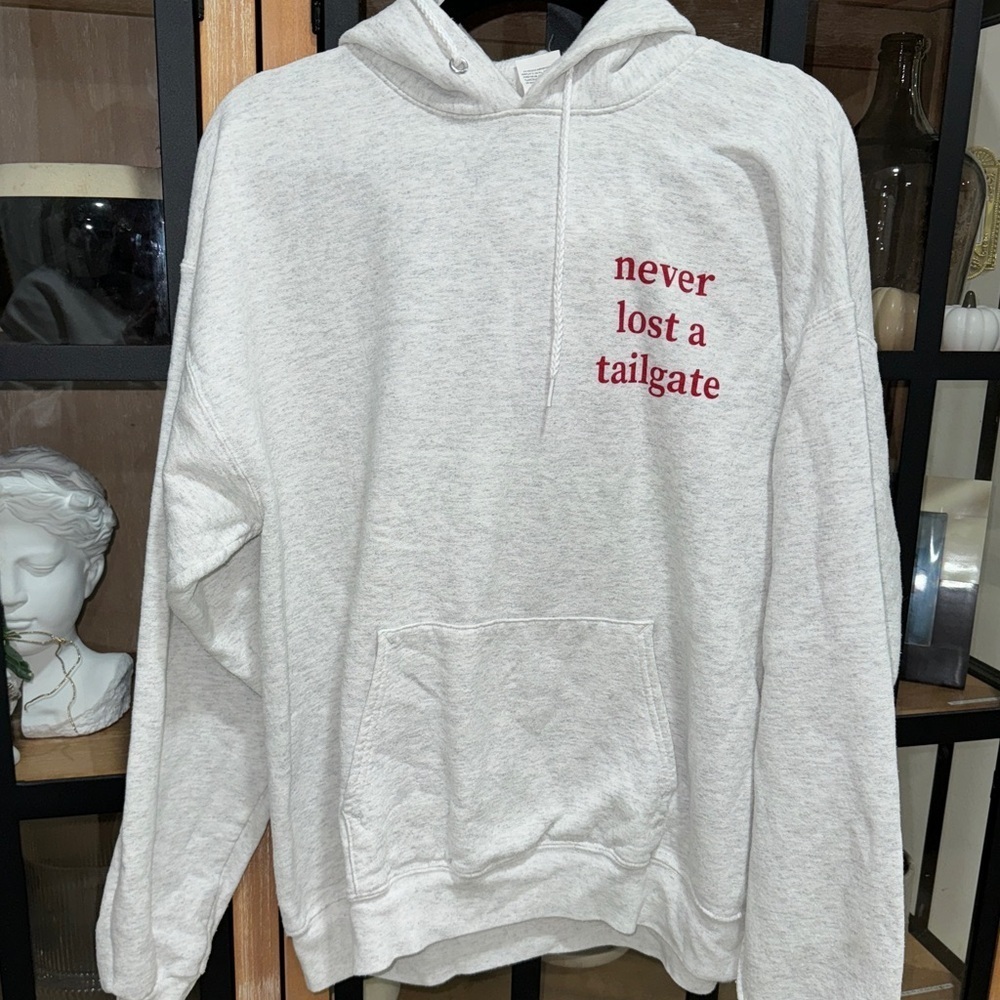 Never Lost A Tailgate Stars Hoodie Sweatshirt Pocket Riff Raff Game Day College — image 3 of 8
